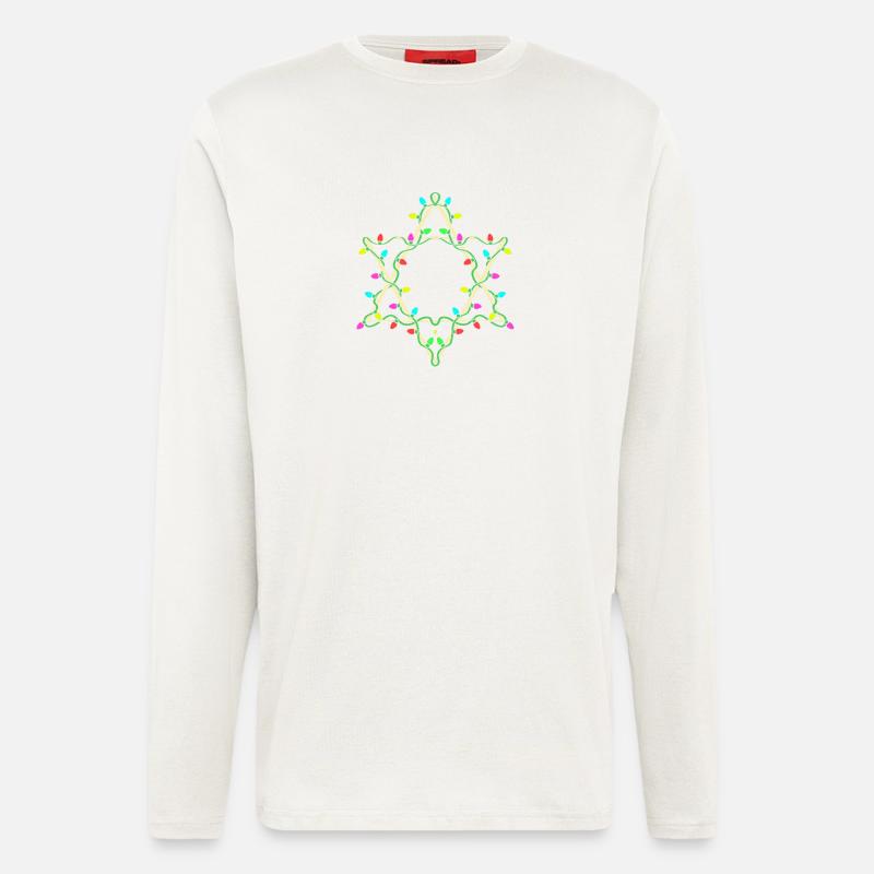 Hanoukka Hanoukka Hanoukka - Manches longues bio décontracté fabriqué en UE - OFF WHITE