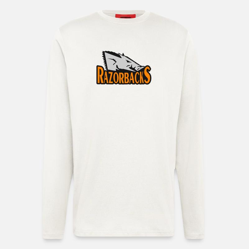Razorbacks Bold Hog Emblem - Longsleeve - made by SPREAD  - OFF WHITE