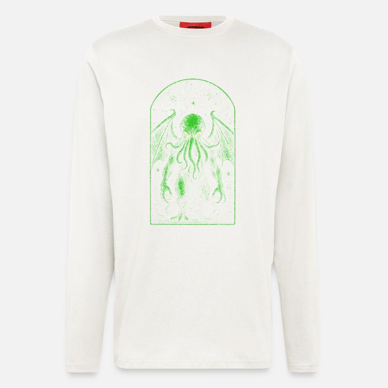 Cthulhu und der unendliche Kosmos - Langarmshirt - made by SPREAD  - OFF WHITE