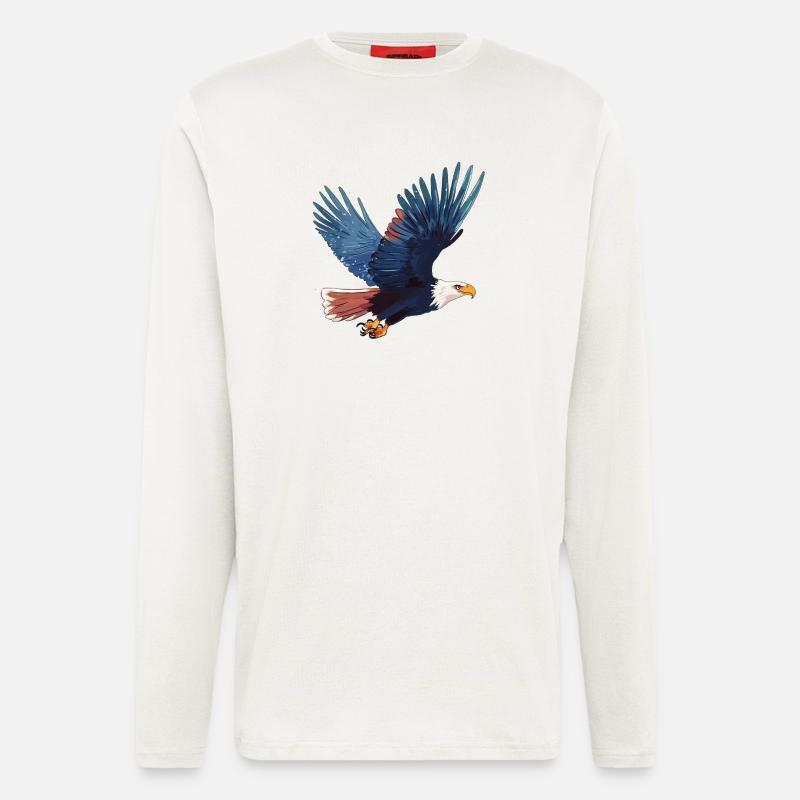 White-tailed eagle in flight - Longsleeve - made by SPREAD  - OFF WHITE