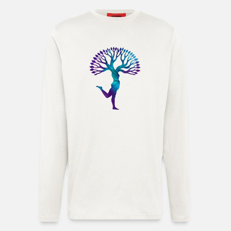 Energetic Human Tree Dance, YOGA TIME - Longsleeve - made by SPREAD - OFF WHITE