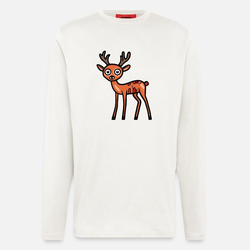 Deer Halloween Comic Funny - Longsleeve - made by SPREAD  - OFF WHITE