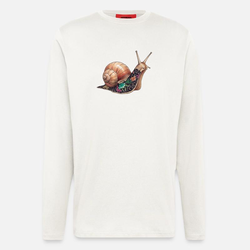 Yakuza Snail – Die langsame Tinte - Langarmshirt - made by SPREAD  - OFF WHITE
