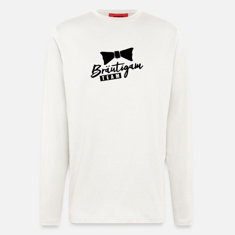 Bräutigam Team - Langarmshirt - made by SPREAD  - OFF WHITE