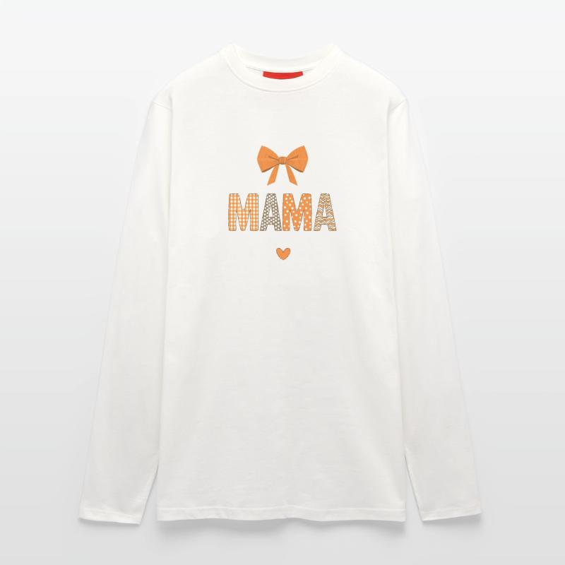 Orange Mom Patchwork Muster Langarmshirt - made by SPREAD 