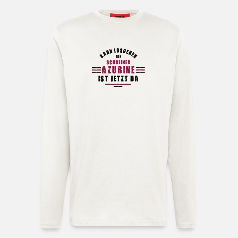 Trainee carpenter apprenticeship carpenter training - Longsleeve - made by SPREAD  - OFF WHITE