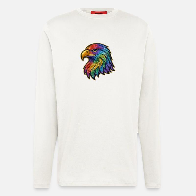 Rainbow Eagle Head Patch - Longsleeve - made by SPREAD  - OFF WHITE