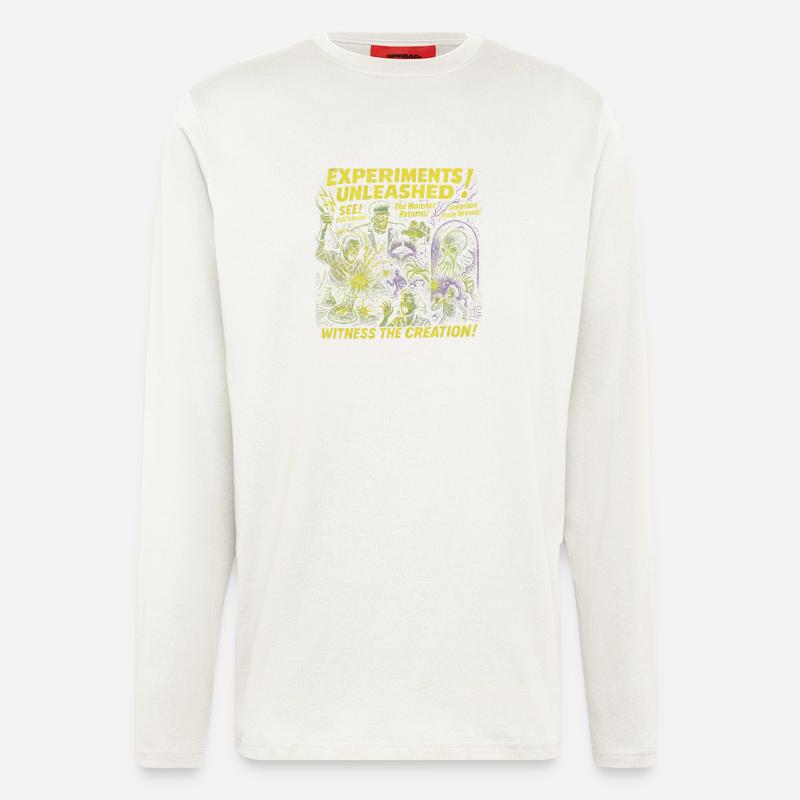 Experiments Unleashed Lab Filmplakat Halloween - Langarmshirt - made by SPREAD  - OFF WHITE