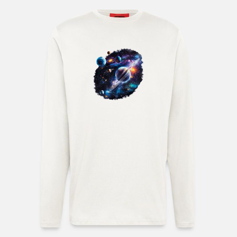 Galactic Planetary System Pattern - Longsleeve - made by SPREAD  - OFF WHITE