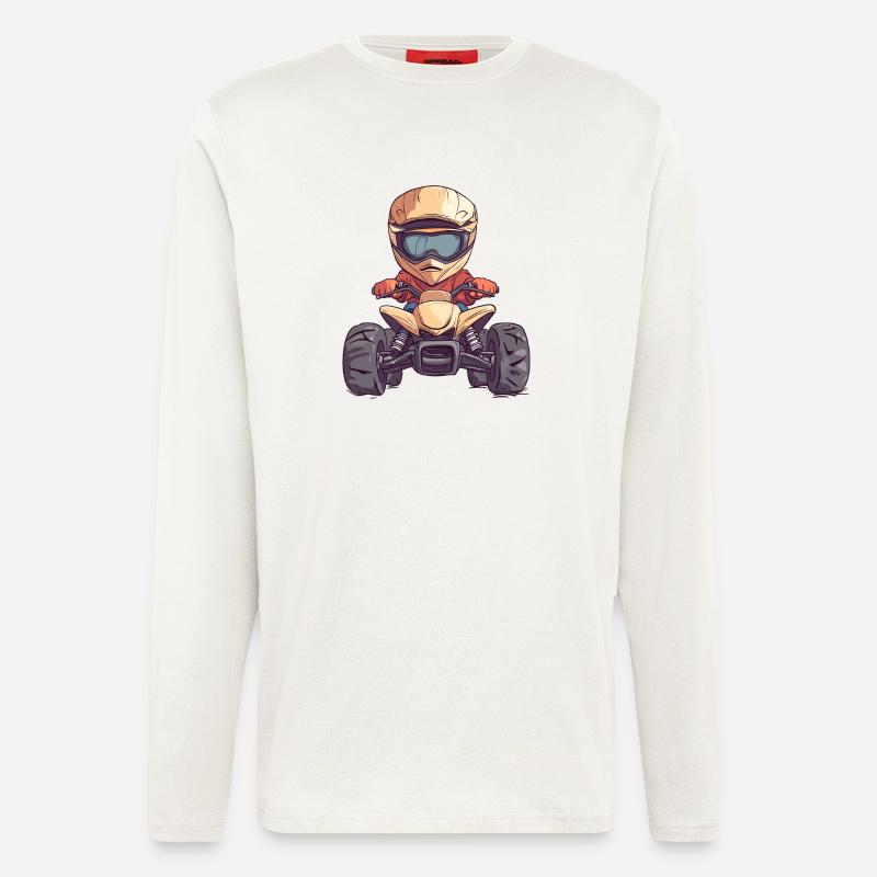 Quad Abenteuer Kind Helmdesign - Langarmshirt - made by SPREAD  - OFF WHITE