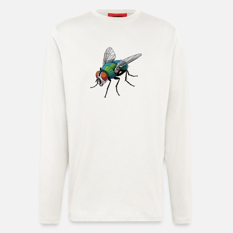 Fly - Cool Low Poly Logo - Longsleeve - made by SPREAD  - OFF WHITE