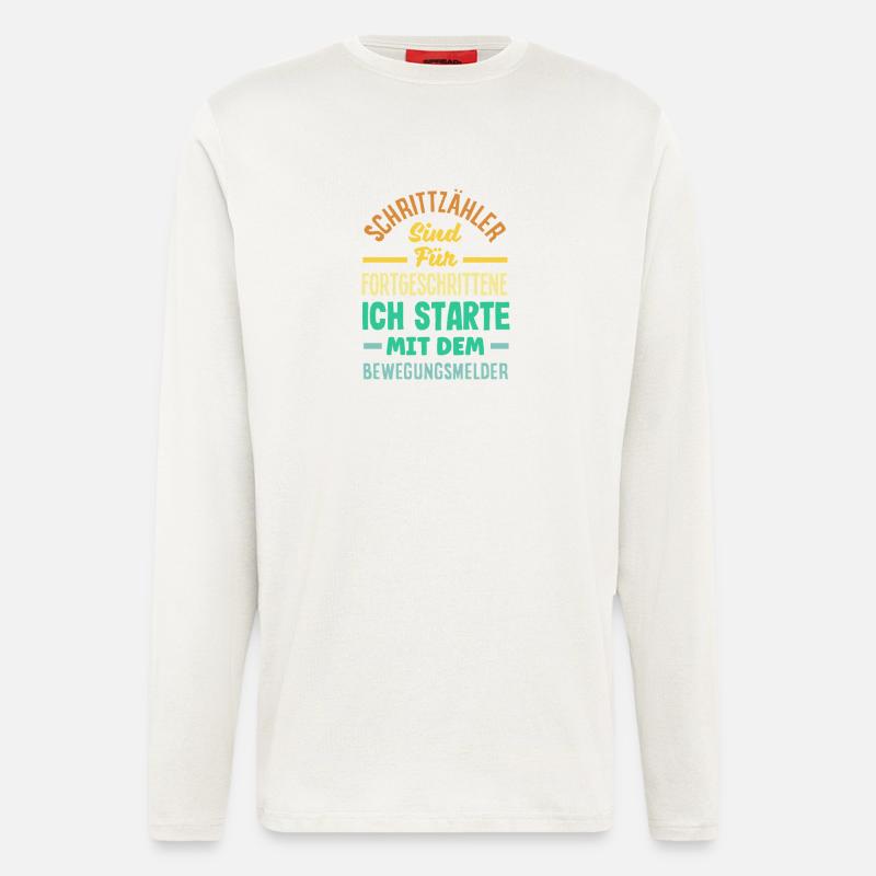 Schrittzähler? Ich nutze den Bewegungsmelder - Langarmshirt - made by SPREAD - OFF WHITE
