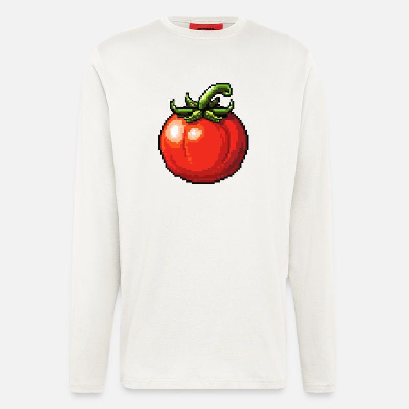 PixelTomate Retro - Langarmshirt - made by SPREAD  - OFF WHITE