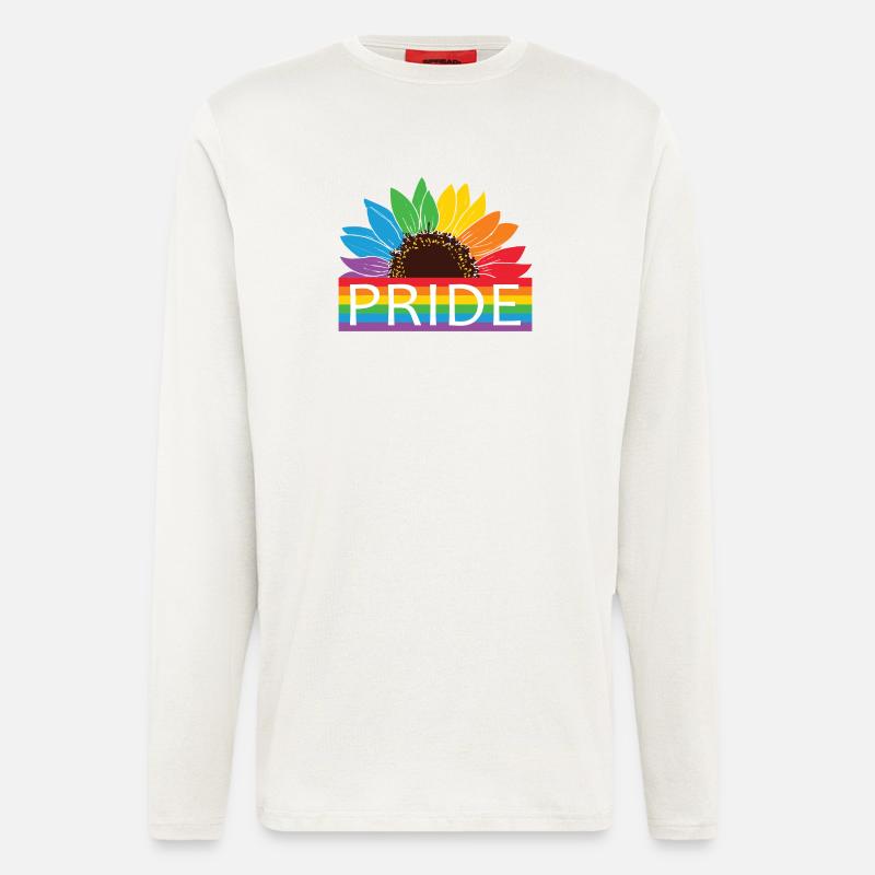 Pride Sonnenblume Rainbow - Langarmshirt - made by SPREAD  - OFF WHITE