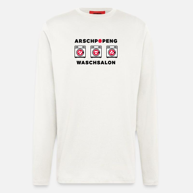 Arschpopeng Laundromat - Longsleeve - made by SPREAD  - OFF WHITE