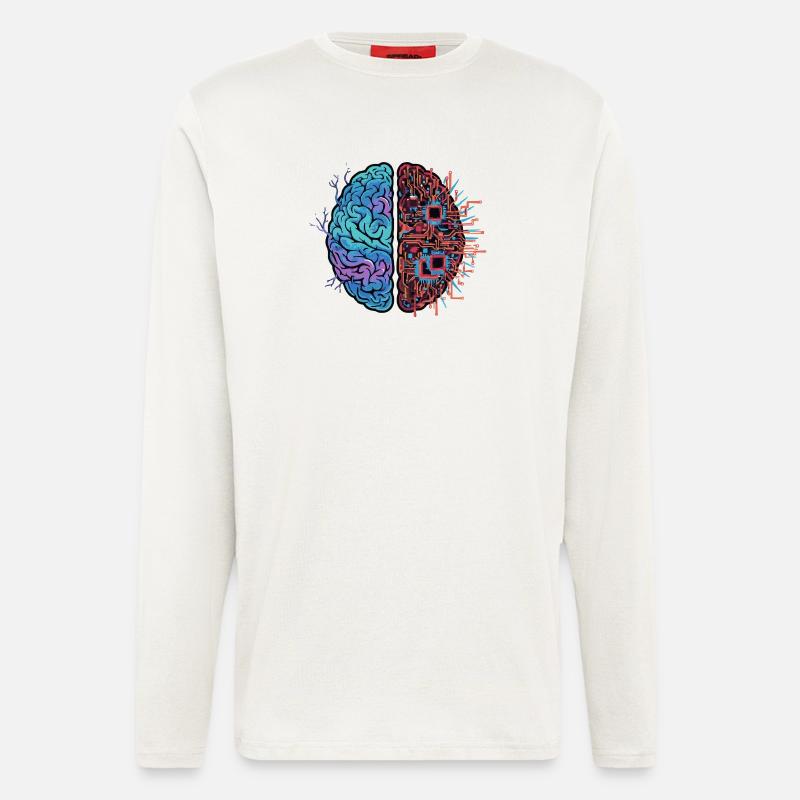 Robotic brain Technology Robotic - Longsleeve - made by SPREAD  - OFF WHITE