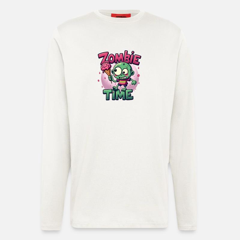 Zombie Time Eiscreme Comic - Longsleeve - made by SPREAD  - OFF WHITE