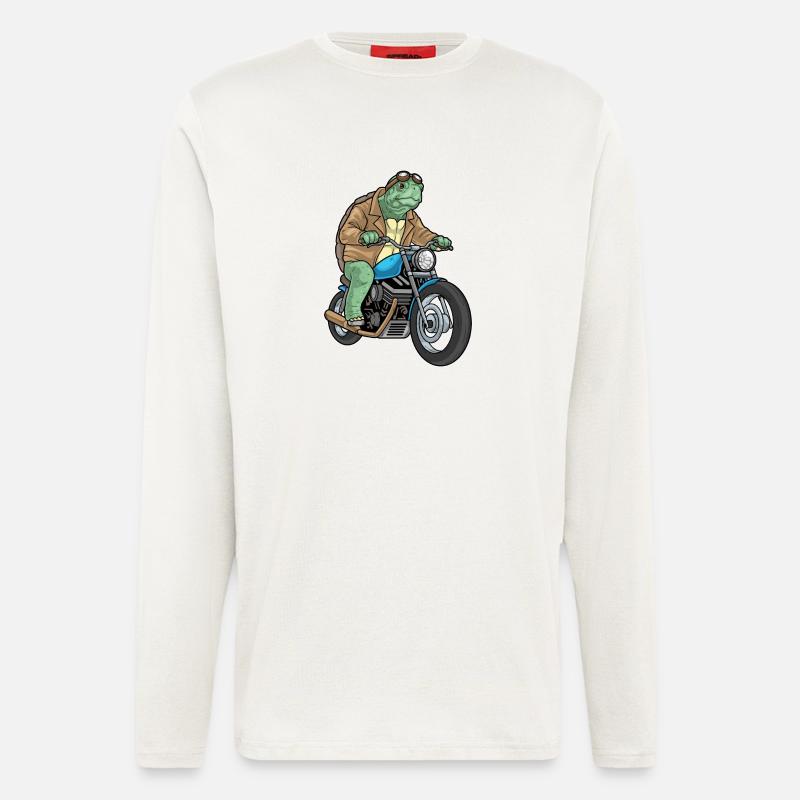 Turtle Motorcycle - Longsleeve - made by SPREAD  - OFF WHITE