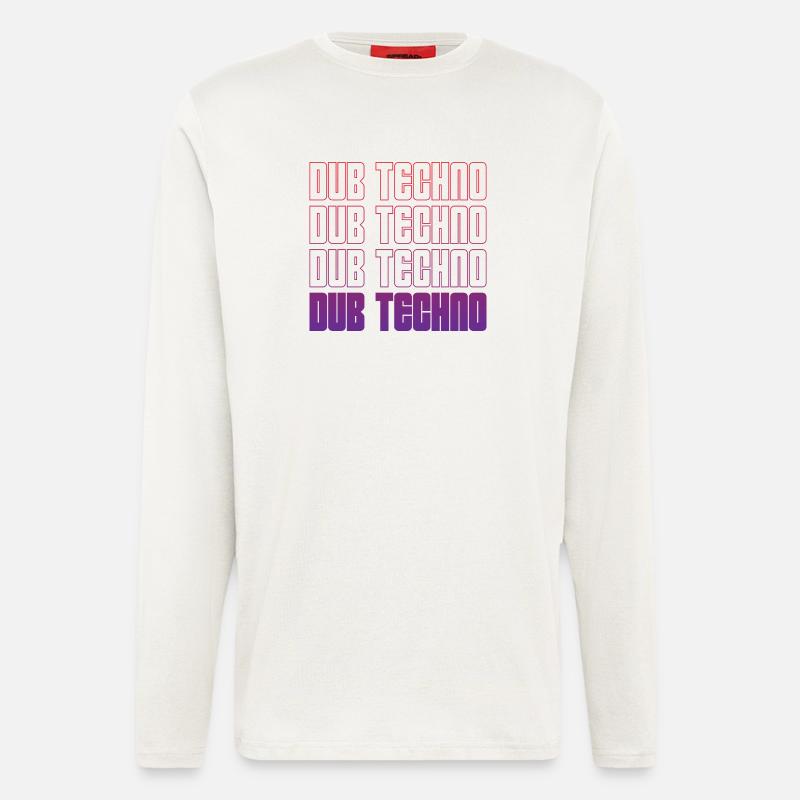 Dub Techno Neon Gradient Grid - Langarmshirt - made by SPREAD  - OFF WHITE