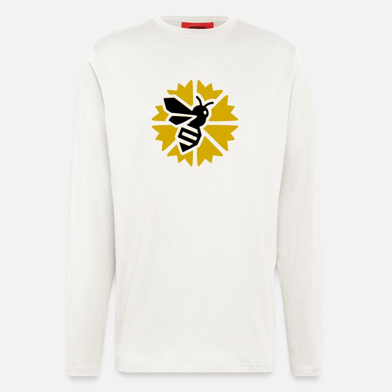 Sonnenbiene Graphic - Langarmshirt - made by SPREAD  - OFF WHITE