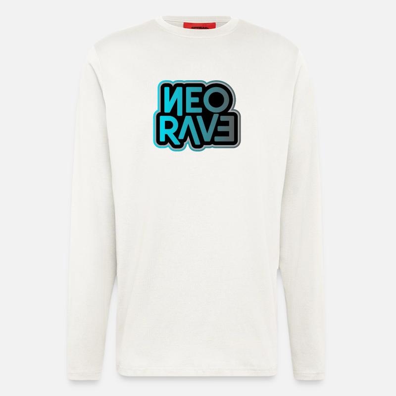 Neo Rave Neon Typografie - Langarmshirt - made by SPREAD  - OFF WHITE