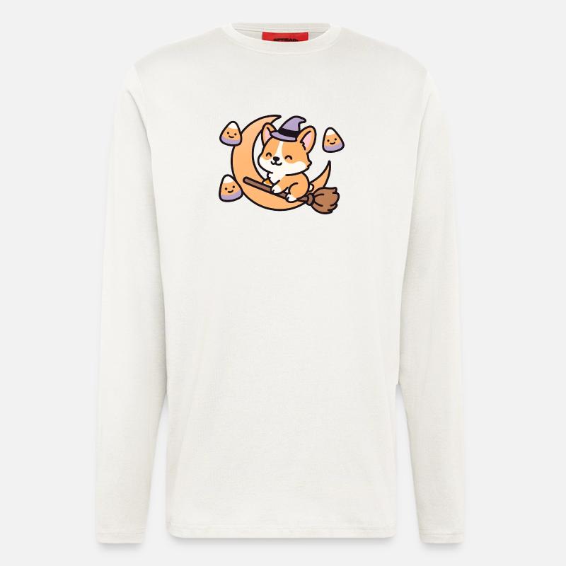 Zauberfuchs auf dem Mond - Langarmshirt - made by SPREAD  - OFF WHITE