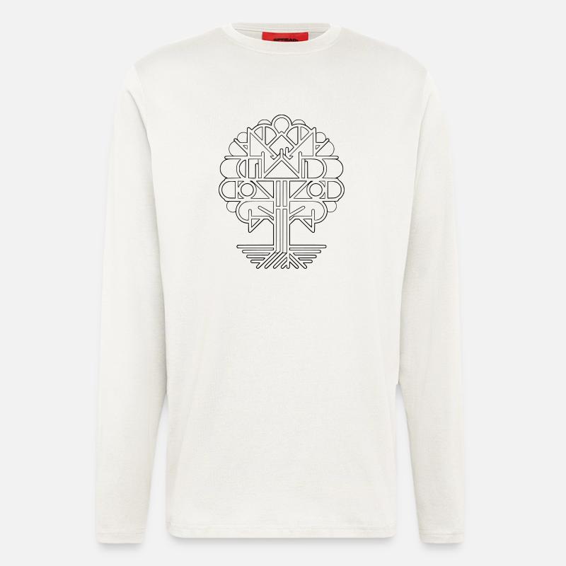 Geometrischer Lebensbaum | Modernes Logo Design - Langarmshirt - made by SPREAD  - OFF WHITE