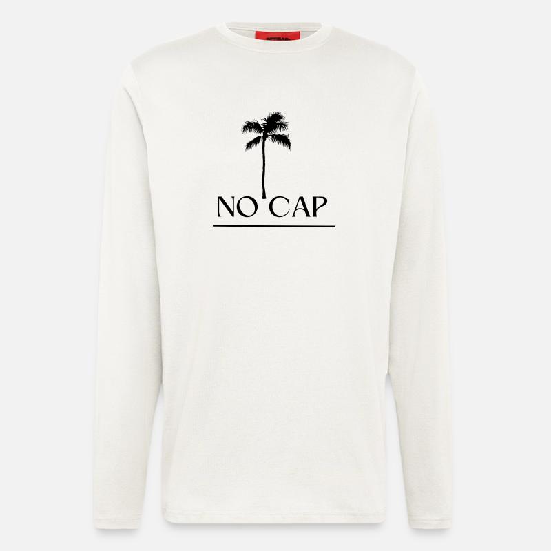Pas de conception de capuchon - Manches longues bio décontracté fabriqué en UE - OFF WHITE