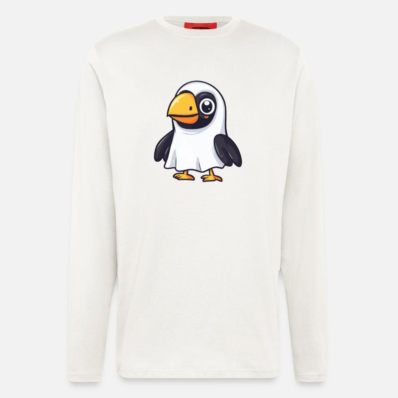 Tukan Vogel Halloween Geist - Langarmshirt - made by SPREAD  - OFF WHITE