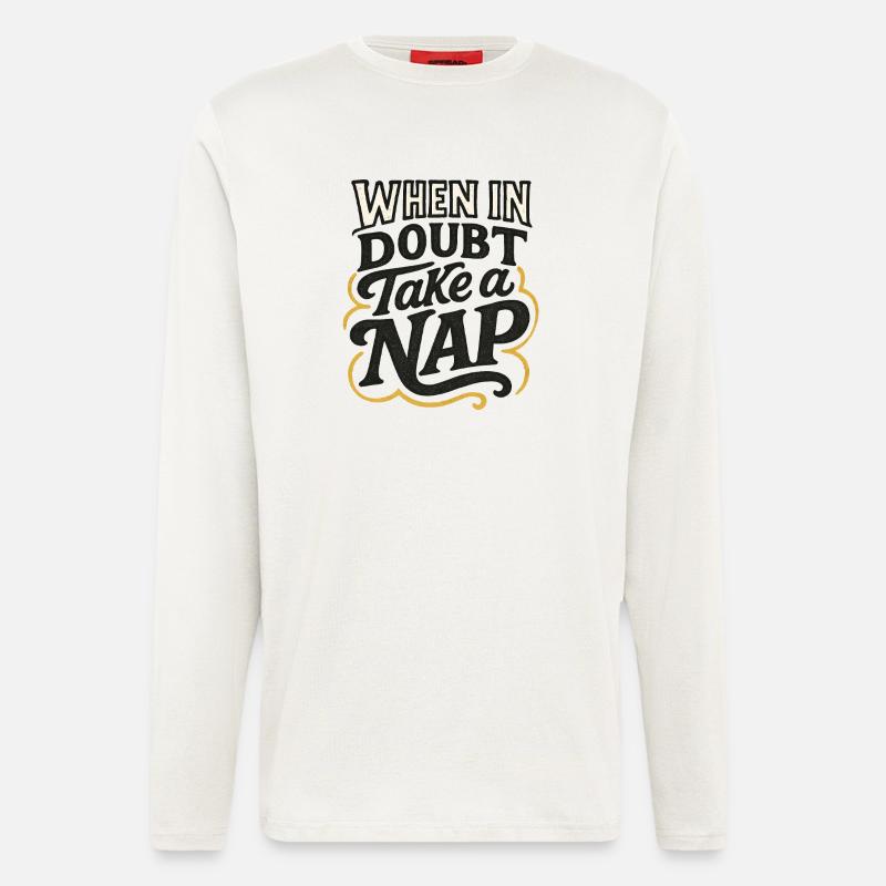 When in Doubt Take a Nap - Longsleeve - made by SPREAD  - OFF WHITE
