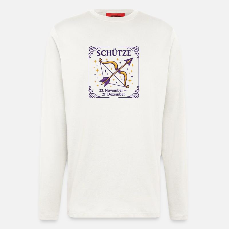 Sternzeichen Schütze - Langarmshirt - made by SPREAD  - OFF WHITE