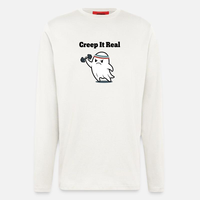 Creep It Real Ghost Workout - Longsleeve - made by SPREAD - OFF WHITE