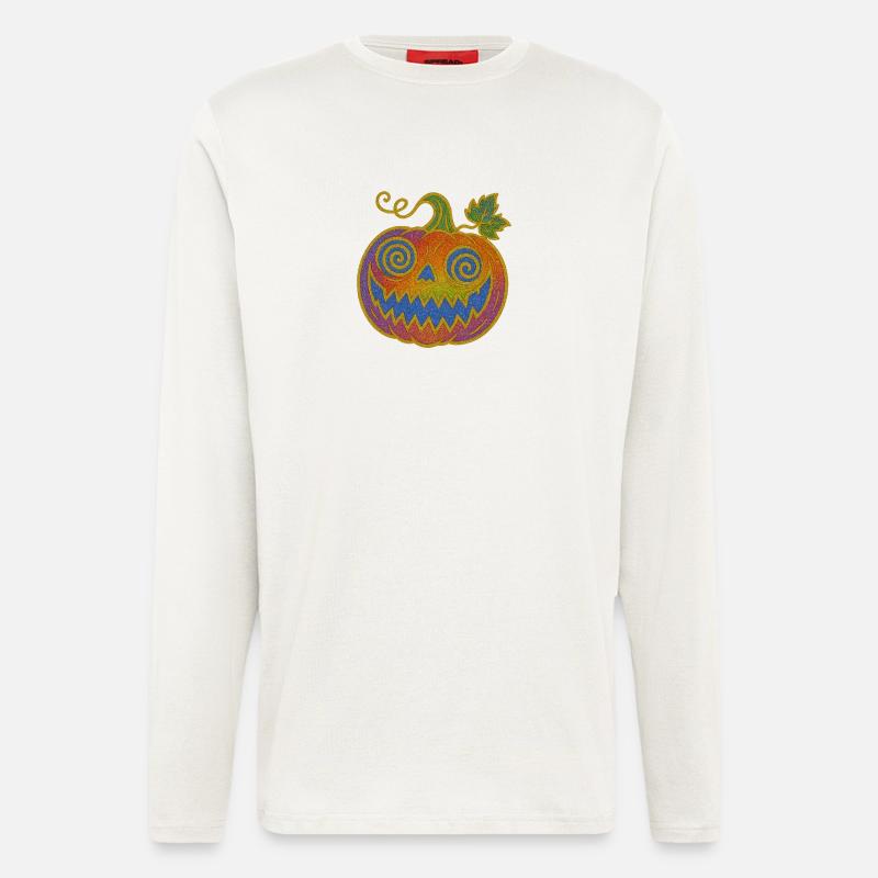 Psychedelic Halloween Pumpkin - Longsleeve - made by SPREAD  - OFF WHITE
