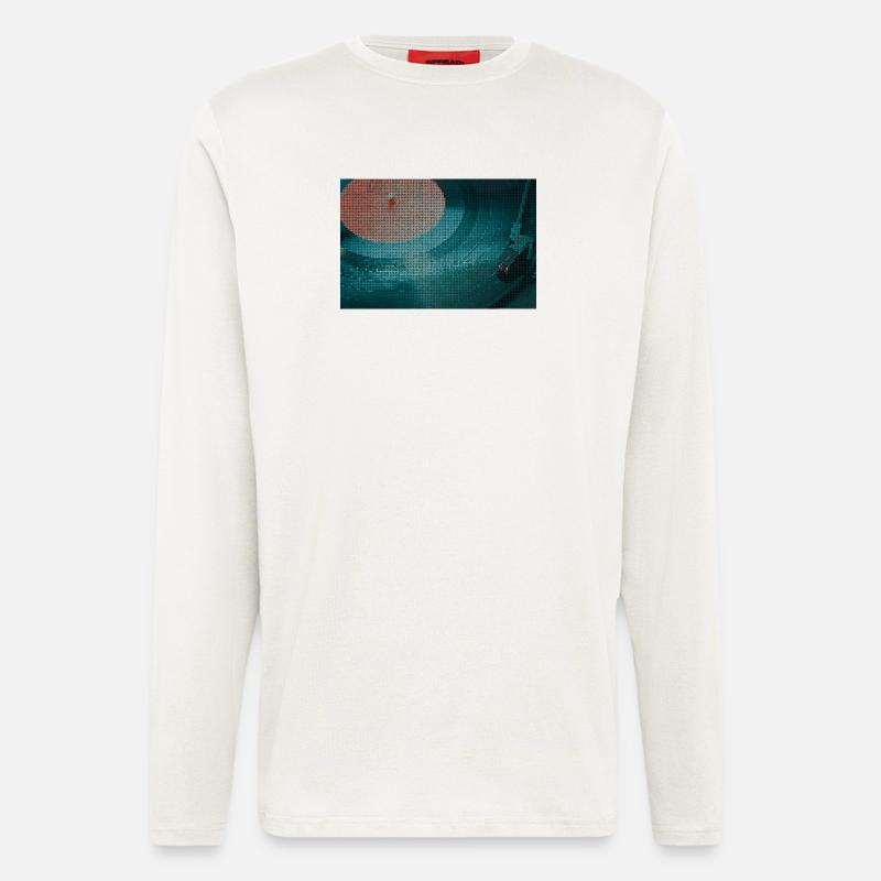 Turntable in a curvy pattern - Longsleeve - made by SPREAD  - OFF WHITE