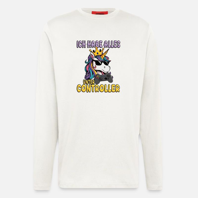 Alles unter controller - einhorn - Langarmshirt - made by SPREAD  - OFF WHITE