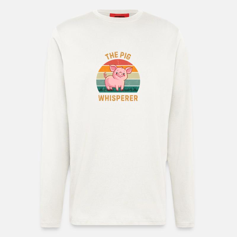 Schweineflüsterer - Langarmshirt - made by SPREAD  - OFF WHITE