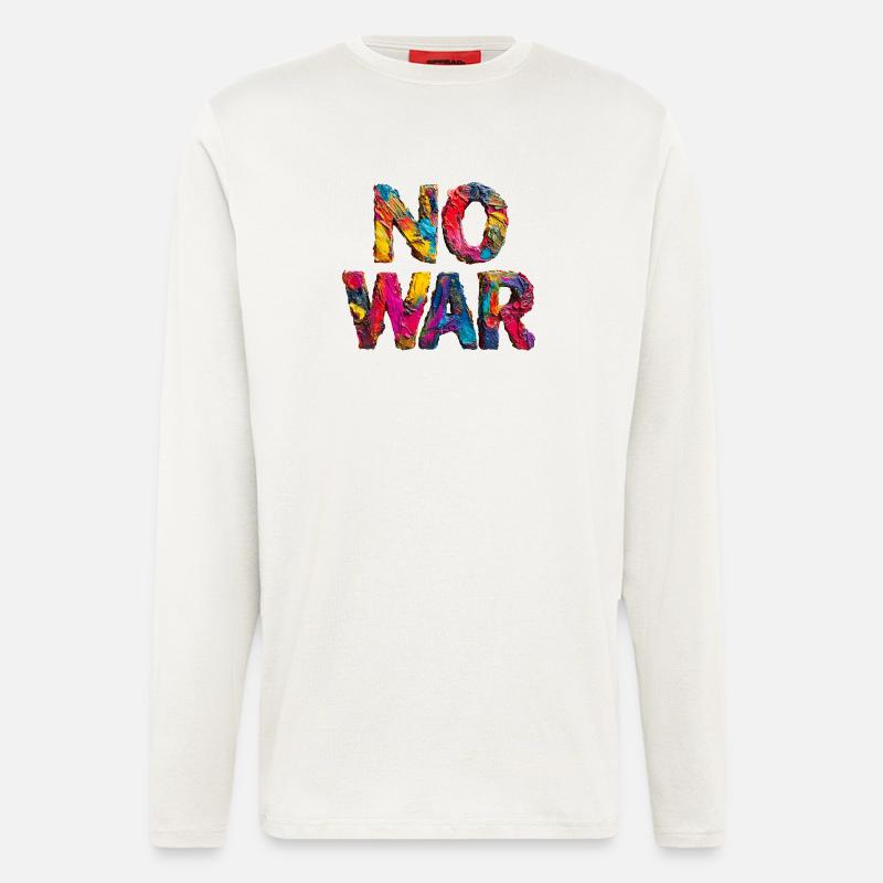 No War Farbstarkes Statement - Langarmshirt - made by SPREAD  - OFF WHITE