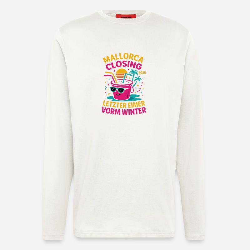 Mallorca Closing 2025 Letzter Eimer - Langarmshirt - made by SPREAD  - OFF WHITE