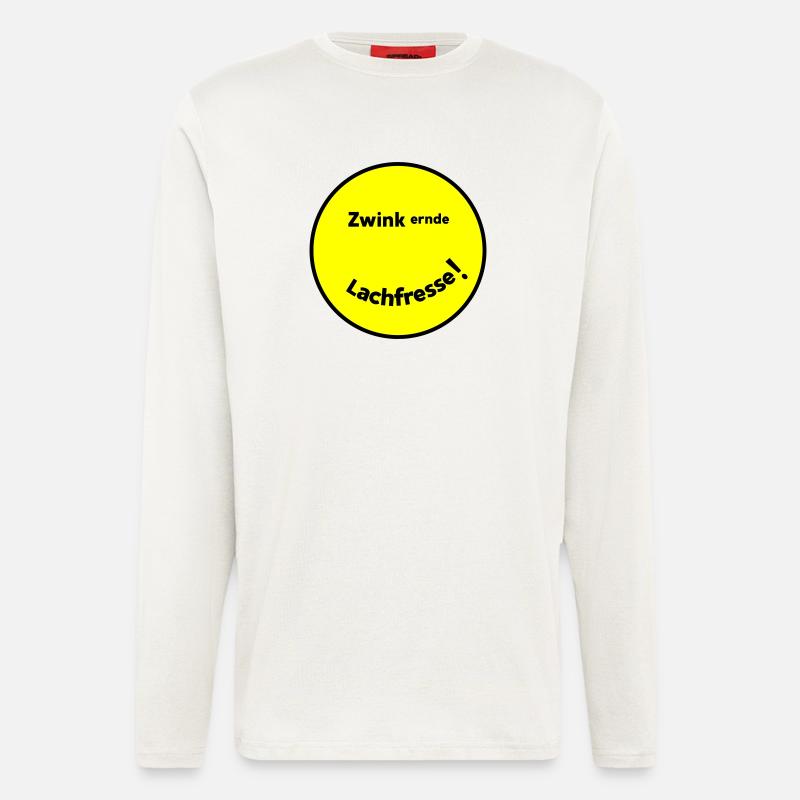 Zwinkernde Lachfresse - Langarmshirt - made by SPREAD  - OFF WHITE