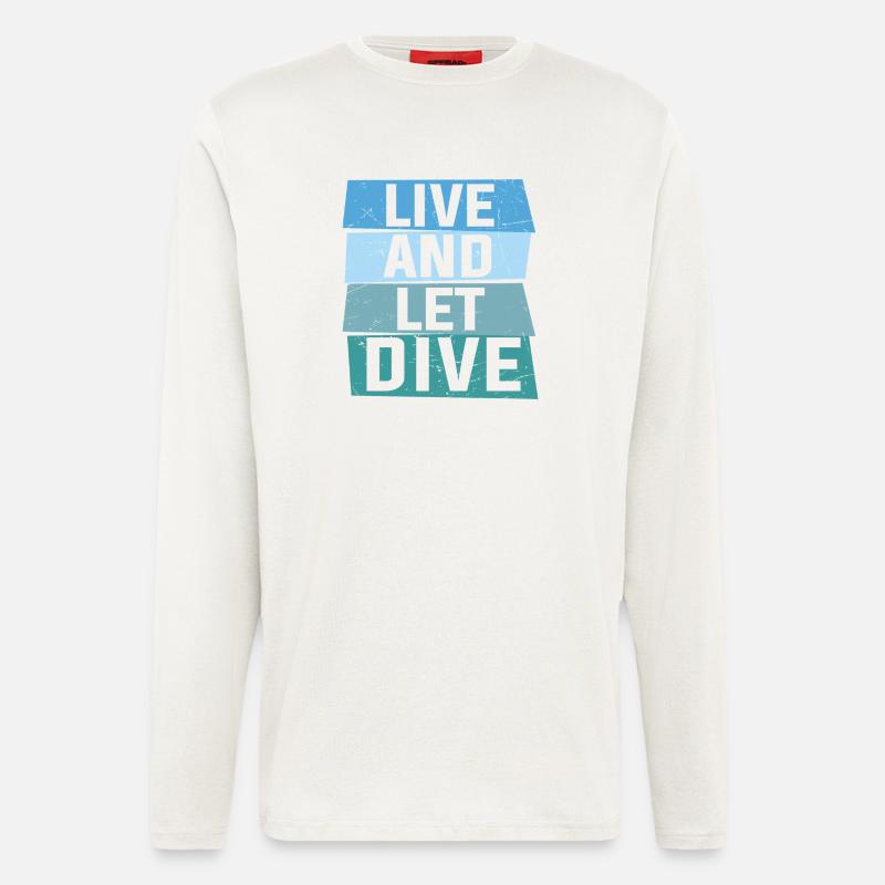 Live and let dive - Langarmshirt - made by SPREAD  - OFF WHITE