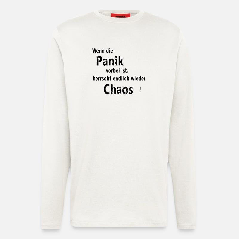 Panik und Chaos - Langarmshirt - made by SPREAD  - OFF WHITE