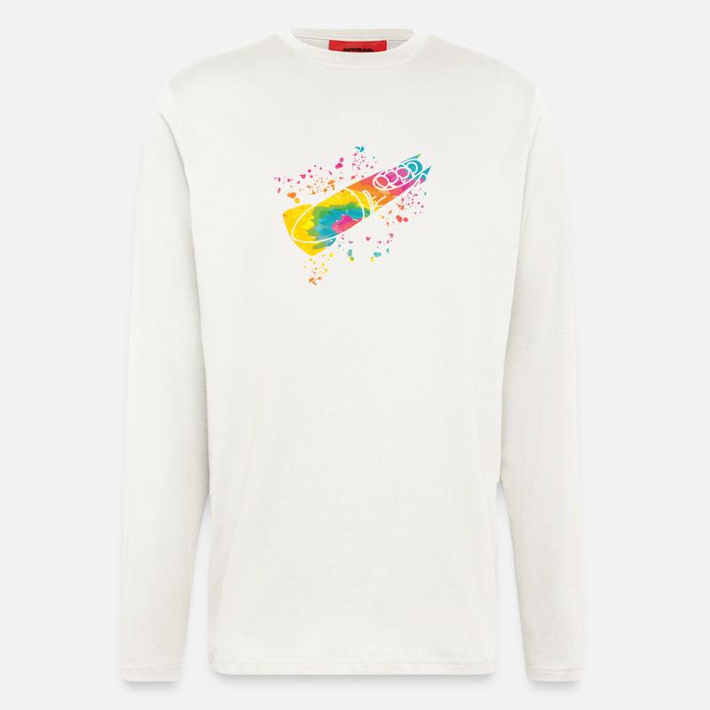 Bobfahrer Bobschlitten Viererbob - Langarmshirt - made by SPREAD  - OFF WHITE