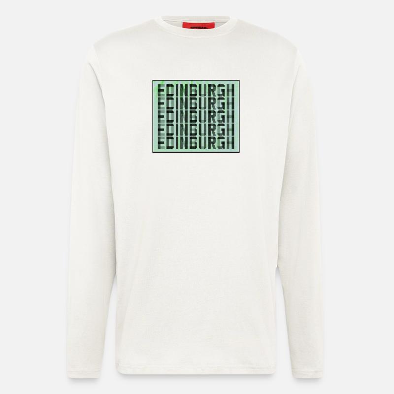 Edinburgh Grid Muster - Langarmshirt - made by SPREAD  - OFF WHITE