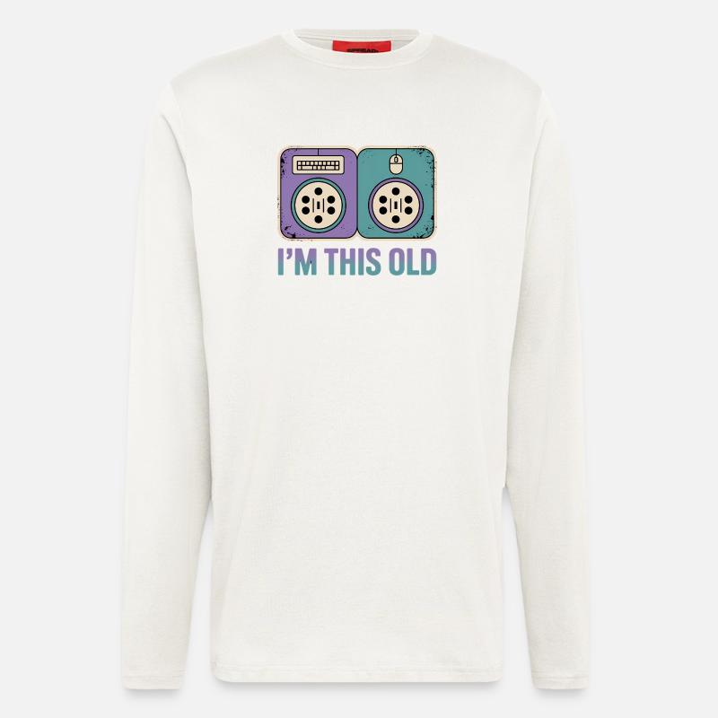 I'm this old - Funny Nerd T-Shirt - Longsleeve - made by SPREAD - OFF WHITE