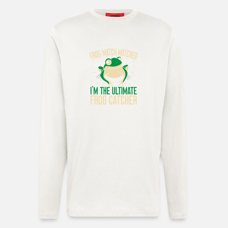 Frog Catcher Frog Match Matcher Frog - Longsleeve - made by SPREAD - OFF WHITE