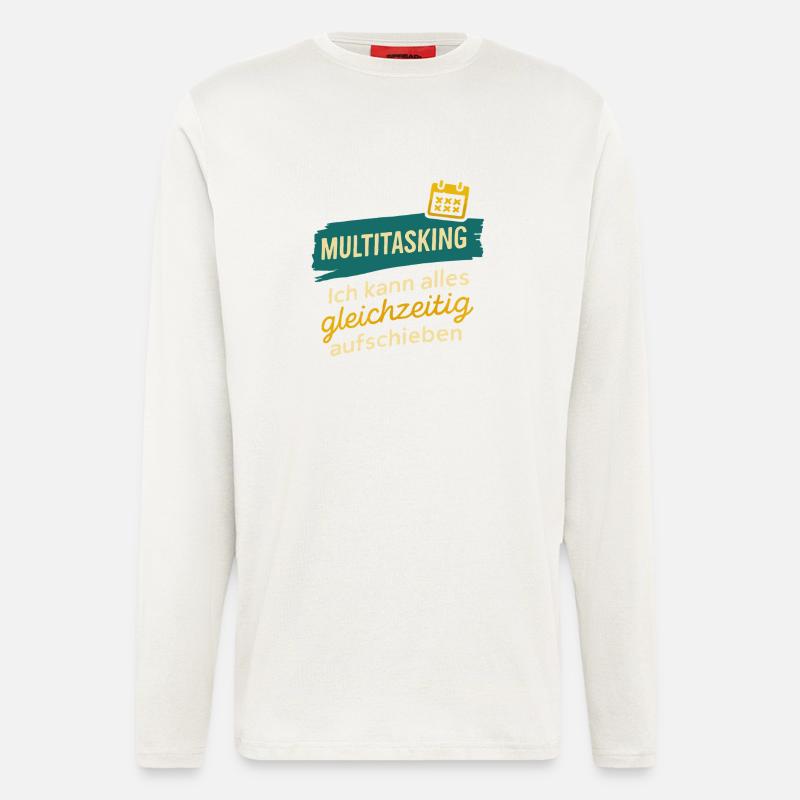 Multitasking – Postpone everything at once - Longsleeve - made by SPREAD  - OFF WHITE