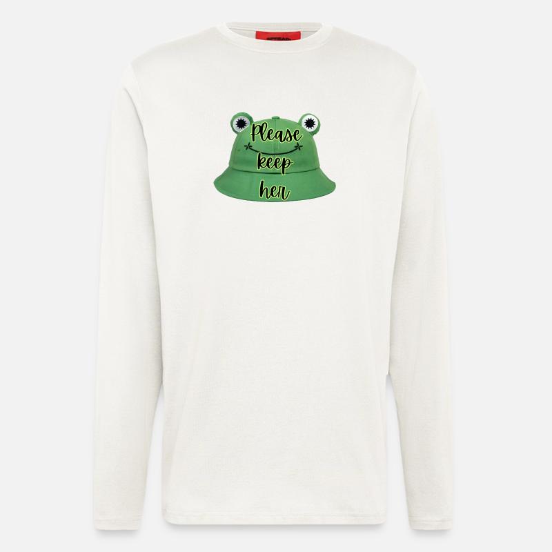 Please keep here - Frog hat - Longsleeve - made by SPREAD  - OFF WHITE