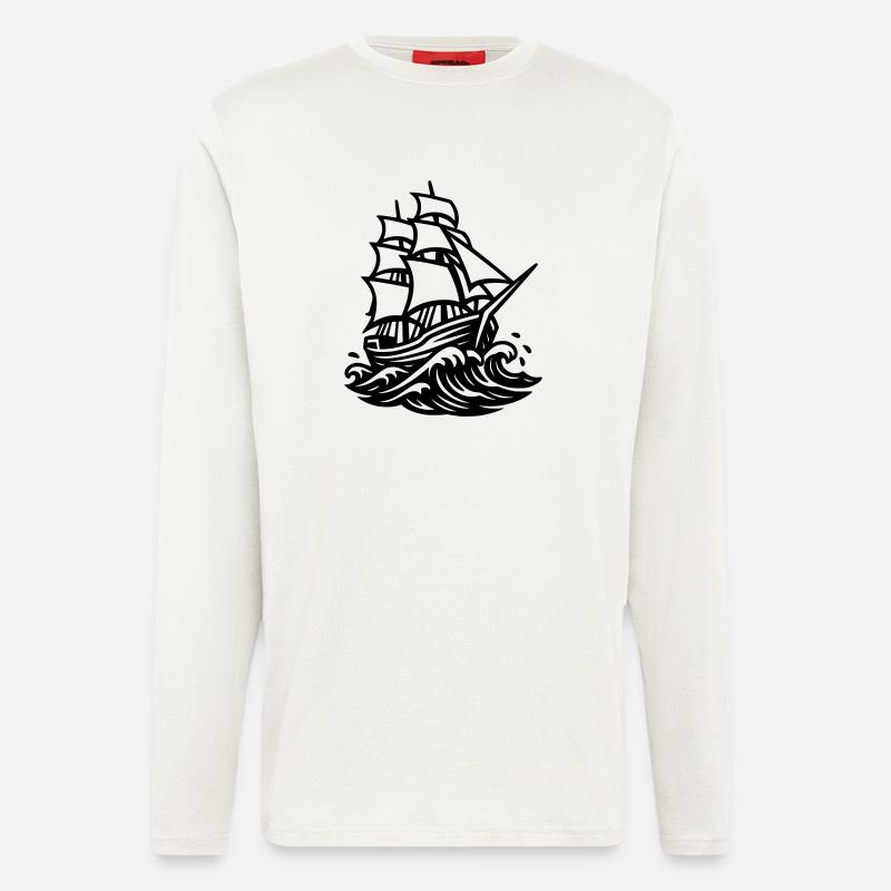 Segelschiff - Langarmshirt - made by SPREAD  - OFF WHITE