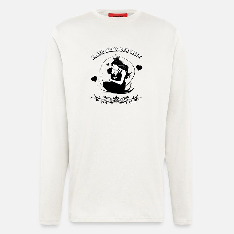 Beste Mama der Welt Silhouette - Langarmshirt - made by SPREAD  - OFF WHITE