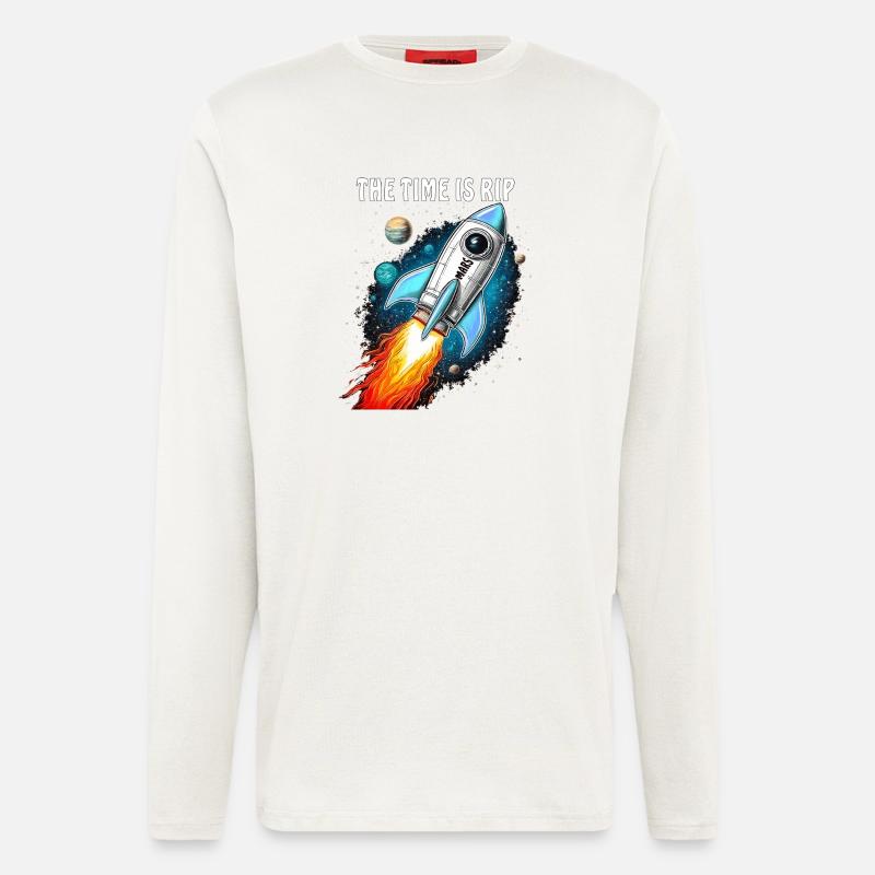 ROCKET MARS THE TIME IS RIP - Longsleeve - made by SPREAD  - OFF WHITE
